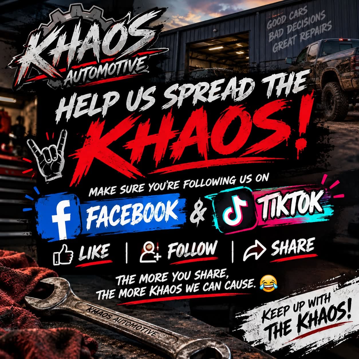 Khaos Automotive social-media advertisement